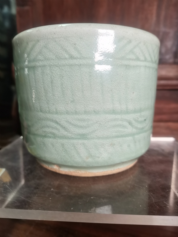 古玩陶瓷豆青釉香爐拍賣,當前價格2688元