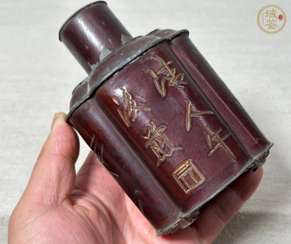 古玩杂项锡茶叶罐真品鉴赏图
