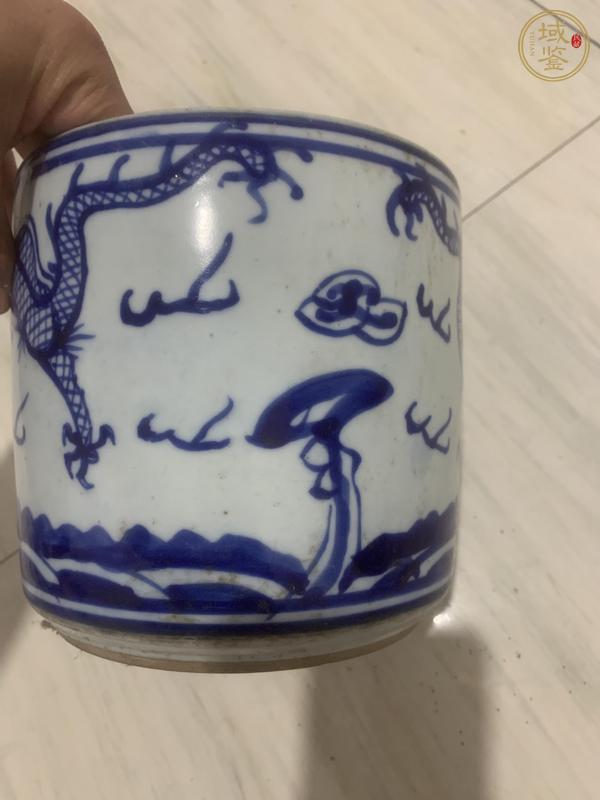 古玩陶瓷青花龙纹筒式炉真品鉴赏图