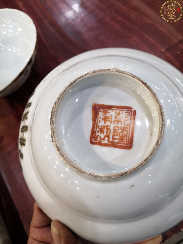 古玩陶瓷一對白釉折腰大碗拍賣,當前價格500元