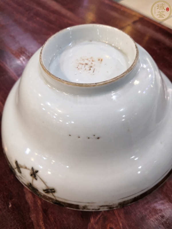 古玩陶瓷一對白釉折腰大碗拍賣,當前價格500元