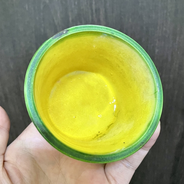 古玩陶瓷黃地虎皮三彩蓋缸拍賣，當前價格1280元