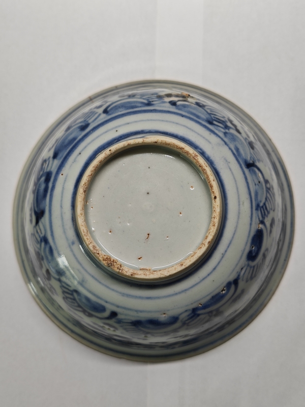 古玩陶瓷明中·青花海馬紋碗拍賣,當前價格6666元