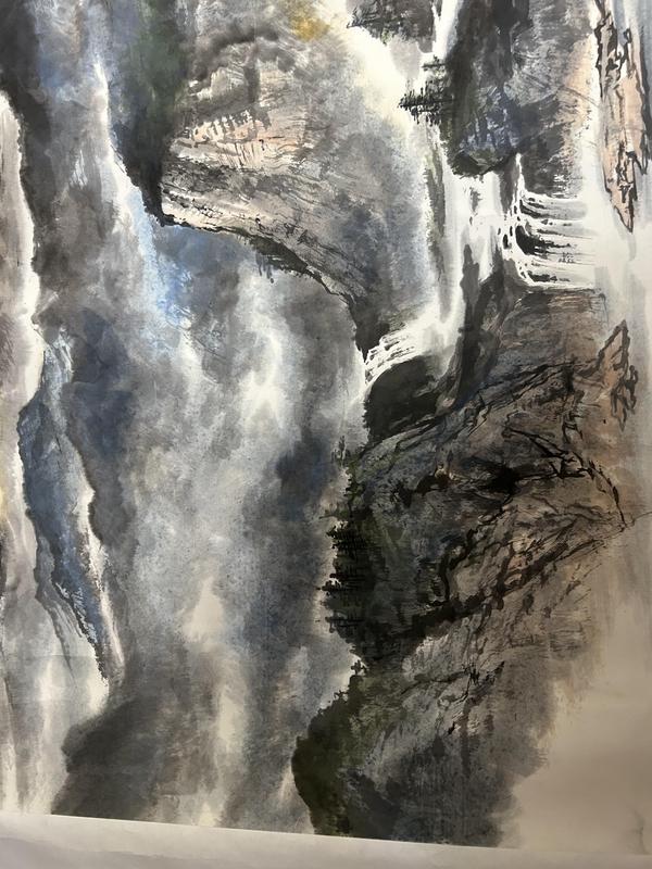 古玩字畫趙明《山水圖》拍賣，當前價格900元