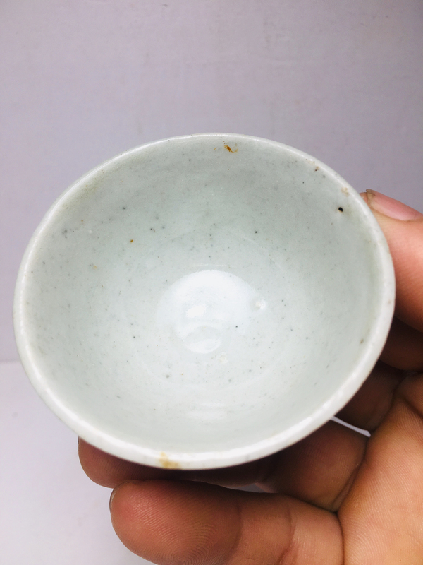 古玩陶瓷豆青釉杯拍賣，當前價格199元