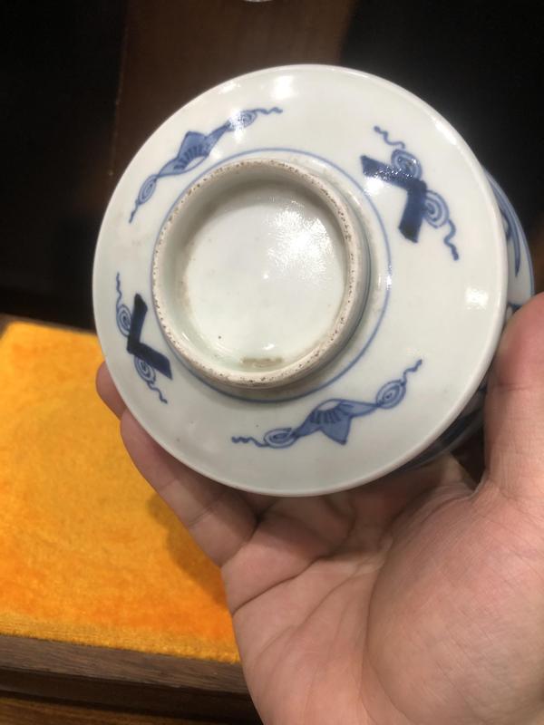 古玩陶瓷(新年放漏中)清末民初-博古圖青花紋-蓋碗拍賣,當前價格348元