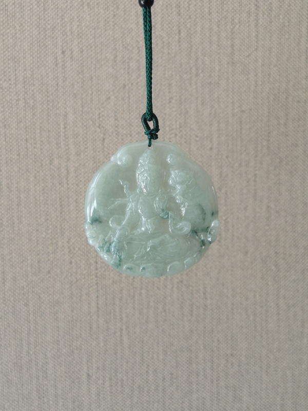 古玩玉器蓮花觀音牌子拍賣,當(dāng)前價(jià)格398元