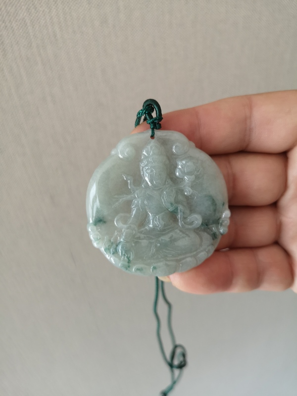 古玩玉器蓮花觀音牌子拍賣,當(dāng)前價(jià)格398元