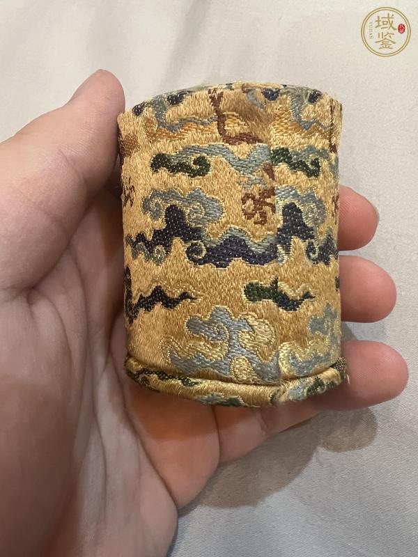 古玩玉器青海料雕素紋扳指真品鑒賞圖