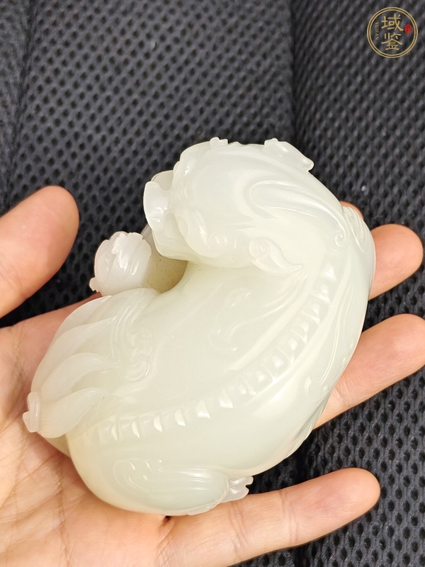 古玩玉器白玉太獅少獅真品鑒賞圖