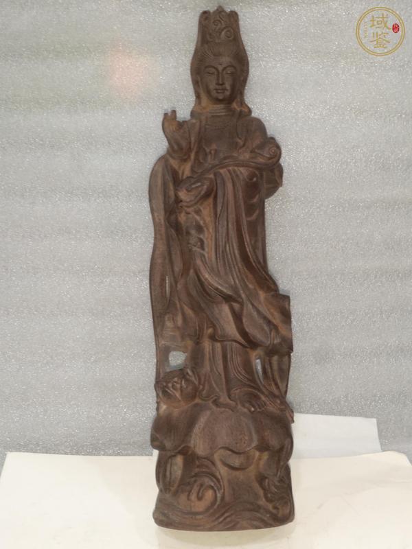 古玩雜項當代·沉香木雕觀音菩薩擺件真品鑒賞圖