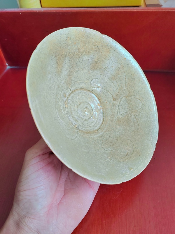 古玩陶瓷青白釉刻花葵口盞拍賣,當前價格2800元