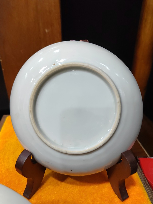 古玩陶瓷民國松鷹紋盤一對拍賣,當前價格666元
