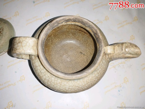 古玩陶瓷哥釉茶壺拍賣,當前價格6600元