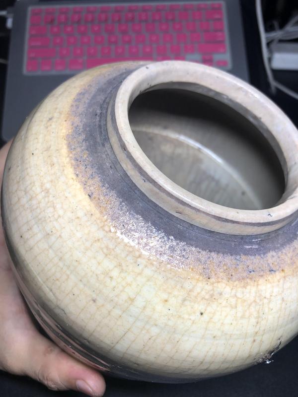 古玩陶瓷明末清初玉化黃哥釉大罐拍賣,當前價格0元