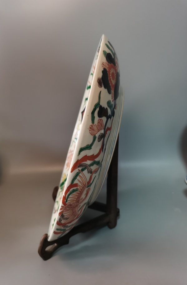 古玩陶瓷【精美非凡】清晚期青花五彩龍鳳獅三圣獸盤拍賣,當(dāng)前價(jià)格6600元