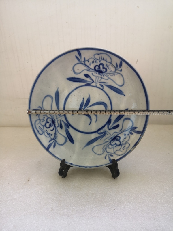 古玩陶瓷清末民国青花盘拍卖，当前价格580元