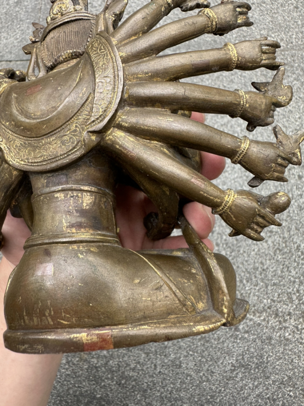 古玩铜器明铜准提佛母拍卖，当前价格80000元