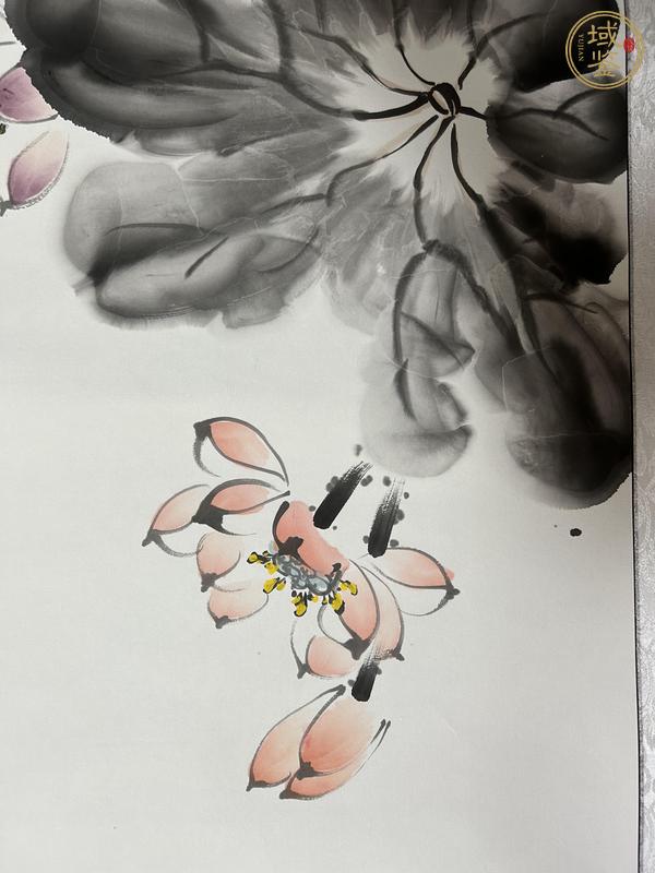 古玩字畫水墨菏花真品鑒賞圖