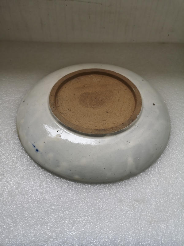 古玩陶瓷清末民國青花盤拍賣,當前價格456元