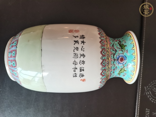 古玩陶瓷三娘教子图灯笼瓶真品鉴赏图