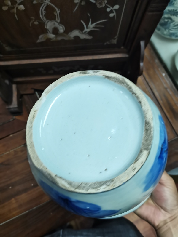 古玩陶瓷清中細路青花花卉紋渣斗拍賣,當前價格4000元