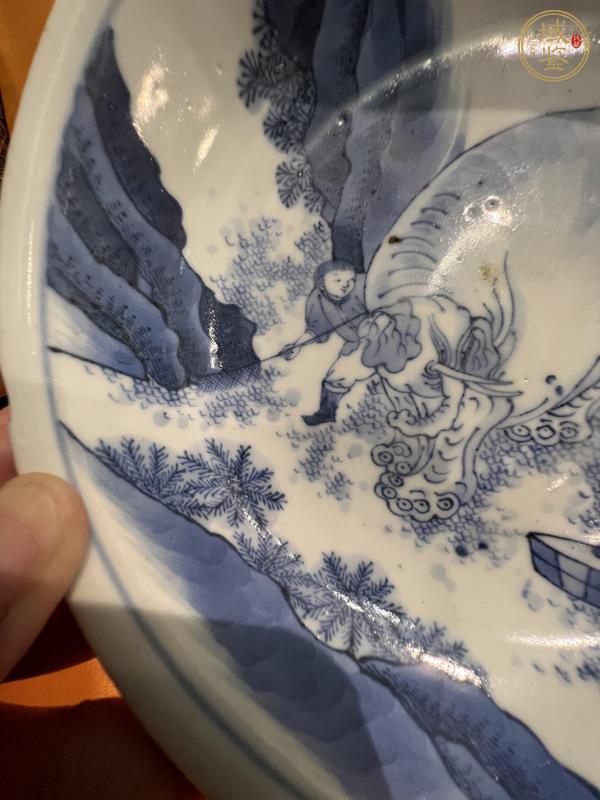 古玩陶瓷青花洗真品鑒賞圖