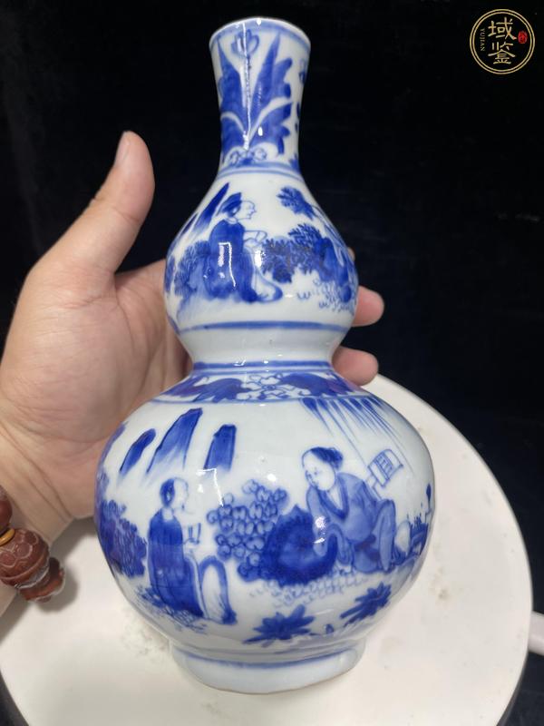 古玩陶瓷青花高士圖葫蘆瓶真品鑒賞圖