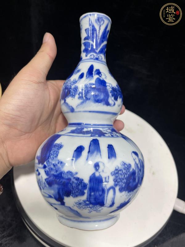 古玩陶瓷青花高士圖葫蘆瓶真品鑒賞圖