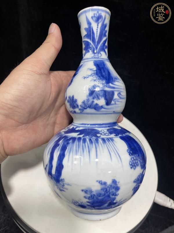 古玩陶瓷青花高士圖葫蘆瓶真品鑒賞圖