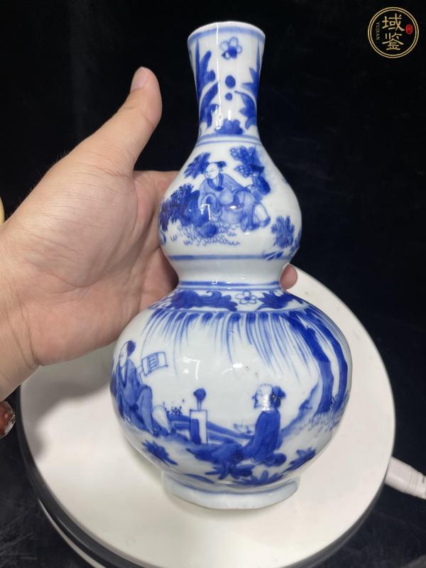 古玩陶瓷青花高士圖葫蘆瓶真品鑒賞圖