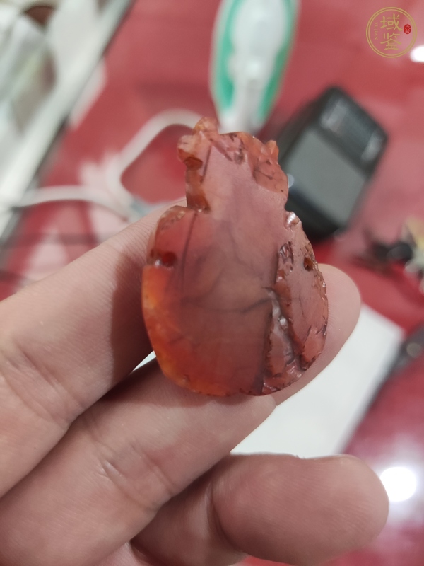 古玩玉器清·瑪瑙童子真品鑒賞圖
