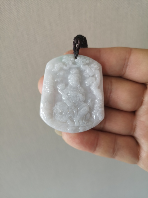 古玩玉器天然翡翠雕“文殊菩薩”掛牌拍賣,當(dāng)前價(jià)格456元