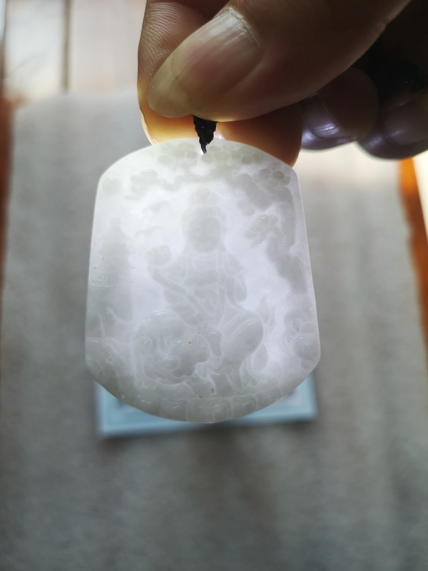 古玩玉器天然翡翠雕“文殊菩薩”掛牌拍賣,當(dāng)前價(jià)格456元