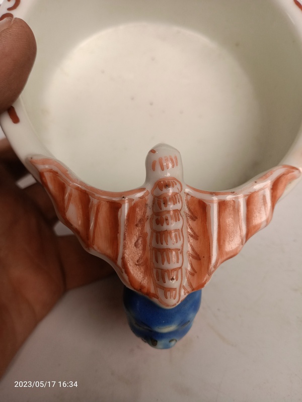 古玩陶瓷粉彩雙耳寶相花筆洗拍賣,當前價格1999元