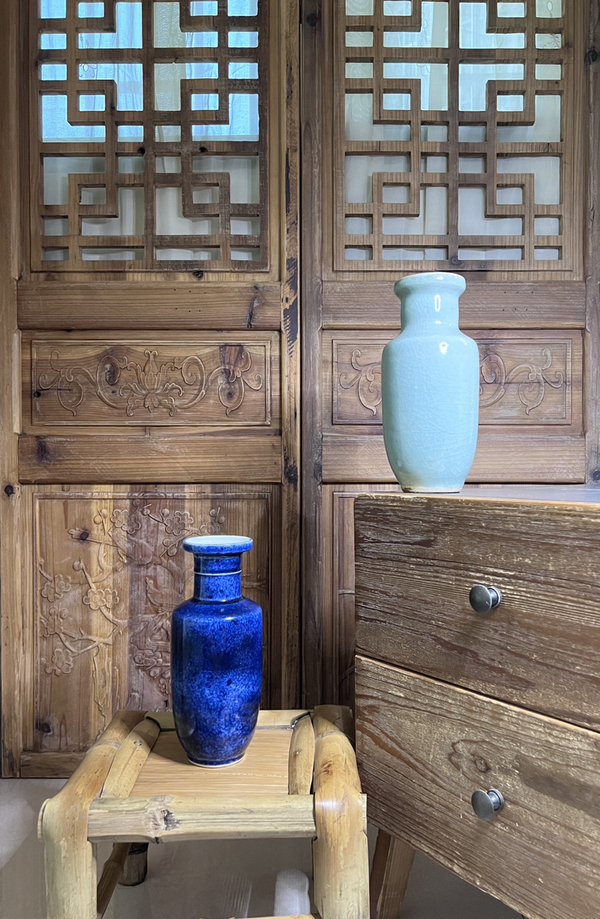 古玩陶瓷撒藍釉棒槌瓶拍賣，當前價格5000元