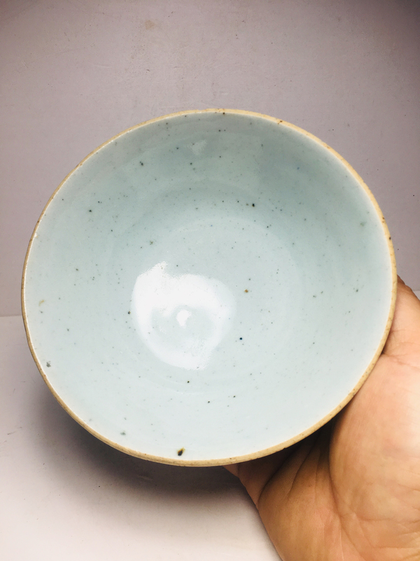 古玩陶瓷豆青釉碗拍賣,當前價格299元