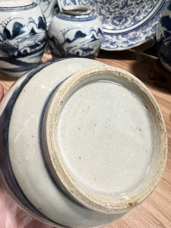 古玩陶瓷山水紋青花石榴尊拍賣,當前價格1300元