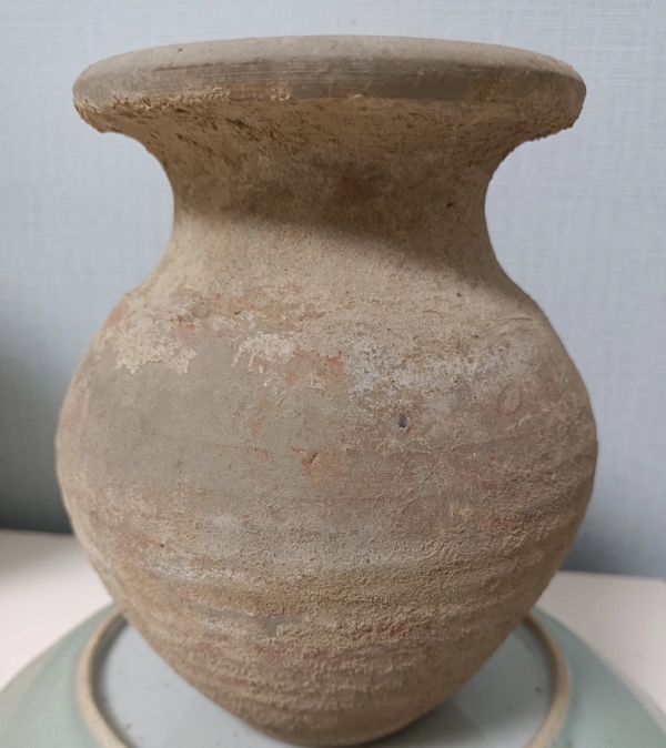 古玩陶瓷秦漢.撇口陶瓶拍賣,當前價格298元