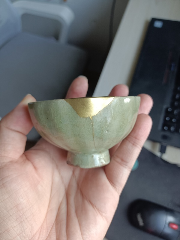 古玩陶瓷元代?龍泉青瓷蓮子杯拍賣,當前價格3300元