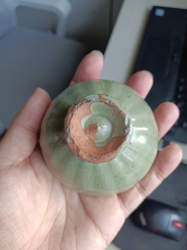 古玩陶瓷元代?龍泉青瓷蓮子杯拍賣,當前價格3300元