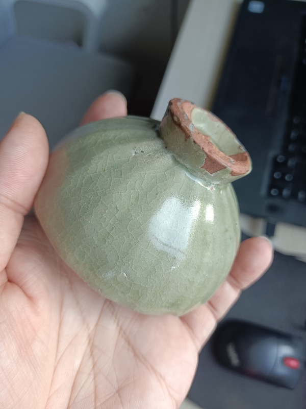 古玩陶瓷元代?龍泉青瓷蓮子杯拍賣,當前價格3300元