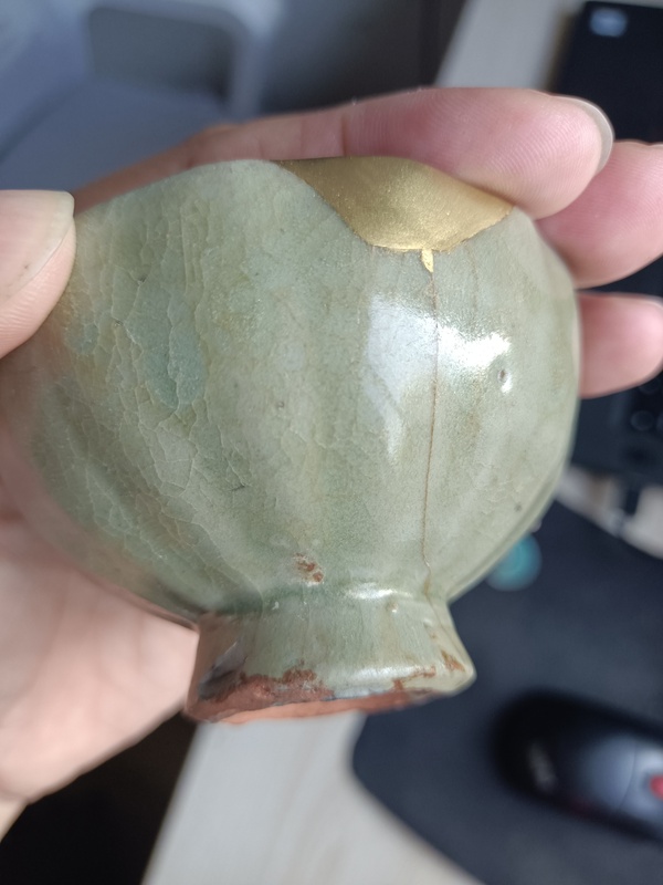古玩陶瓷元代?龍泉青瓷蓮子杯拍賣,當前價格3300元