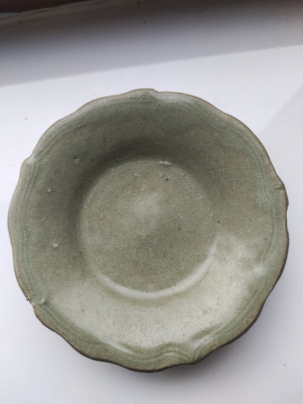 古玩陶瓷青釉花口盤拍賣,當前價格1200元