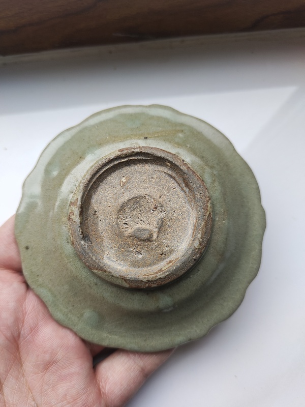 古玩陶瓷青釉花口盤拍賣,當前價格1200元