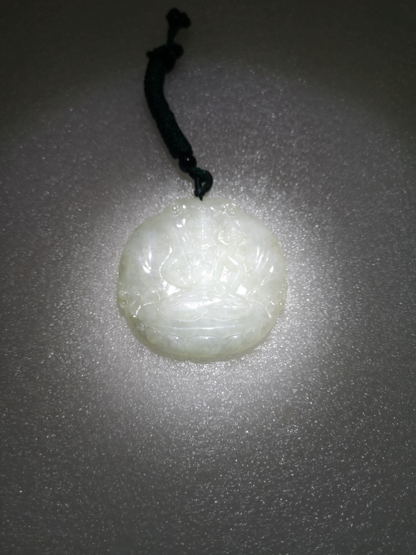 古玩玉器天然翡翠雕“虛空藏菩薩”掛牌拍賣,當(dāng)前價格398元