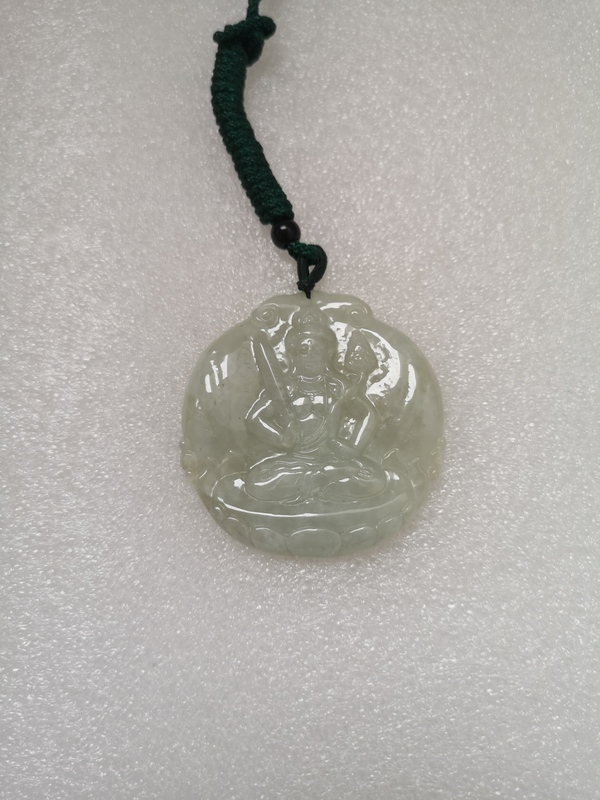 古玩玉器天然翡翠雕“虛空藏菩薩”掛牌拍賣,當(dāng)前價格398元