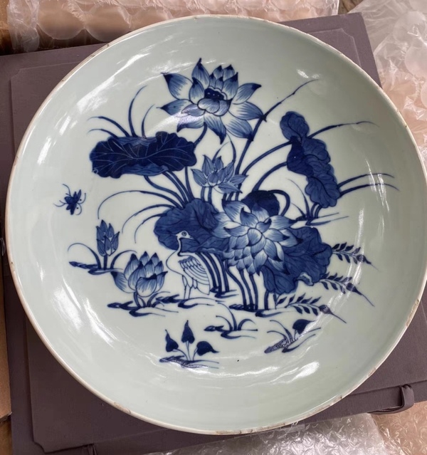 古玩陶瓷雍乾青花一路連科盤拍賣,當前價格9999元