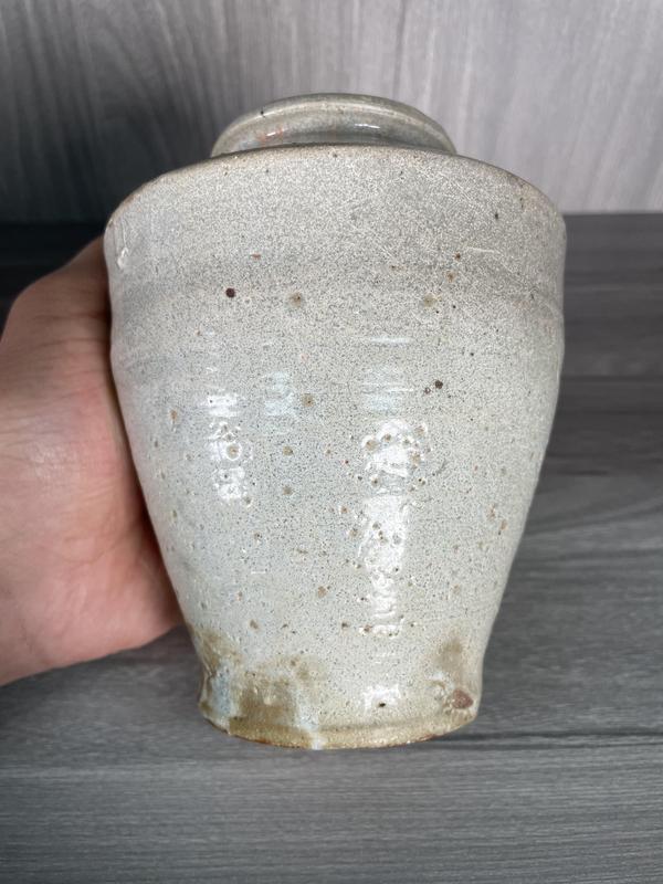 古玩陶瓷明·甜白釉唇口罐拍賣,當前價格860元