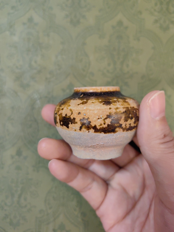 古玩陶瓷醬釉小茶入拍賣,當前價格159元